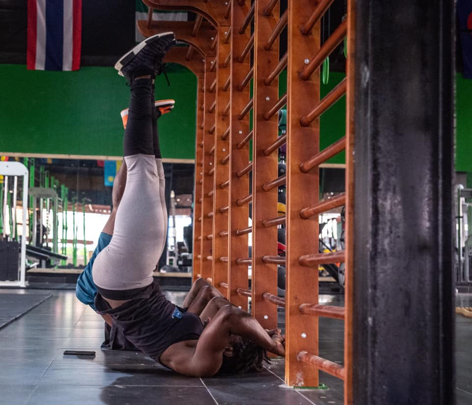 Mobility training on the stall bars at MetaFit256